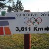 Kilométrage pour les jeux de Vancouver à partir de notre hôtel à Batchawawa Bay